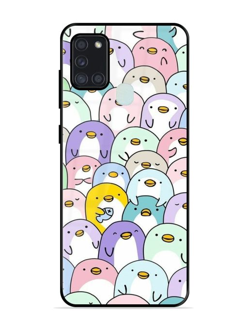 Penguin Party Glossy Soft Edge Case for Samsung Galaxy A21S Chachhi