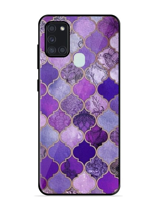 Purple Mosaic Magic Glossy Soft Edge Case for Samsung Galaxy A21S Chachhi