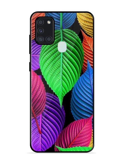 Rainbow Leaf Symphony Glossy Soft Edge Case for Samsung Galaxy A21S Chachhi