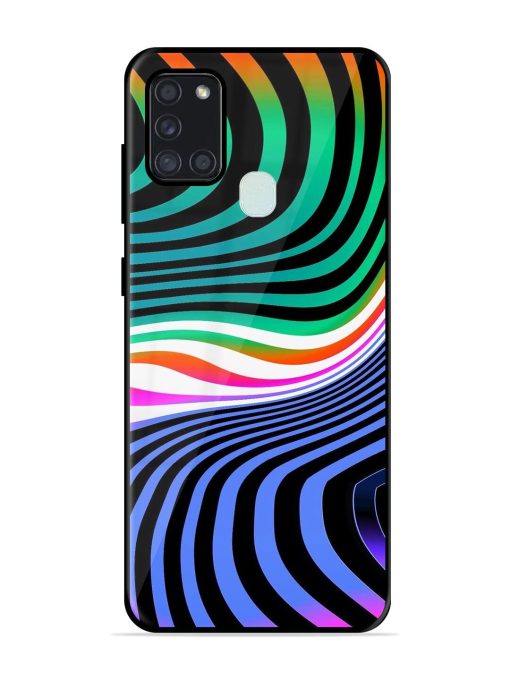 Psychedelic Waves Glossy Soft Edge Case for Samsung Galaxy A21S Chachhi