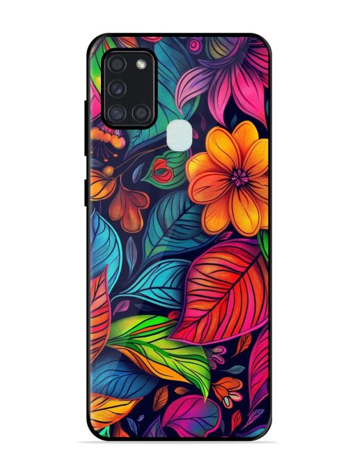 Rainbow Of Blooms Glossy Soft Edge Case for Samsung Galaxy A21S