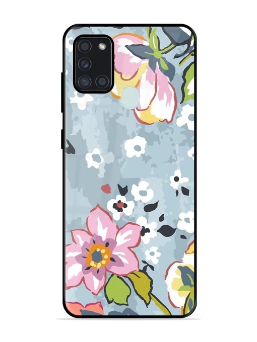 Floral Fantasy Glossy Soft Edge Case for Samsung Galaxy A21S Chachhi