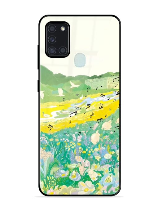 Melody In Bloom Glossy Soft Edge Case for Samsung Galaxy A21S Chachhi