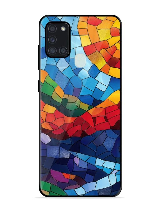 Mosaic Sunset Glossy Soft Edge Case for Samsung Galaxy A21S Chachhi