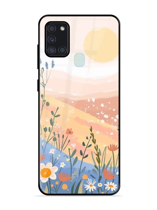 Golden Hour Blooms Glossy Soft Edge Case for Samsung Galaxy A21S Chachhi