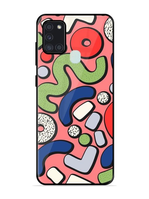 Groovy Geometric Shapes Glossy Soft Edge Case for Samsung Galaxy A21S Chachhi