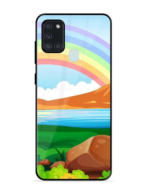 Rainbow Over The Lake Glossy Soft Edge Case for Samsung Galaxy A21S