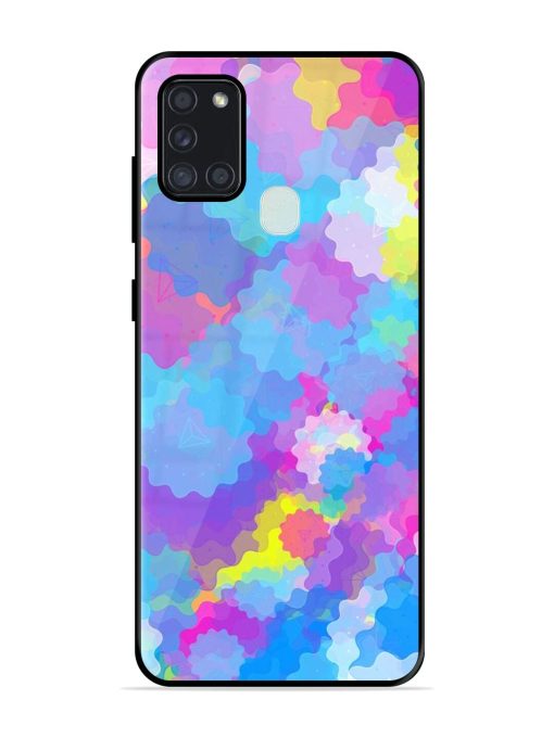 Psychedelic Cloud Burst Glossy Soft Edge Case for Samsung Galaxy A21S Chachhi