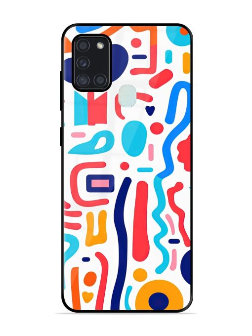 Whimsical Doodle Chaos Glossy Soft Edge Case for Samsung Galaxy A21S Chachhi