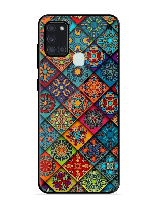 Patchwork Mandala Mosaic Glossy Soft Edge Case for Samsung Galaxy A21S Chachhi