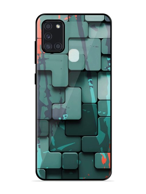 Abstract Geometric Mosaic Glossy Soft Edge Case for Samsung Galaxy A21S Chachhi