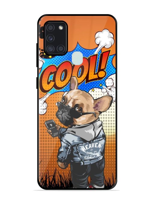 Cool Pup Glossy Soft Edge Case for Samsung Galaxy A21S Chachhi