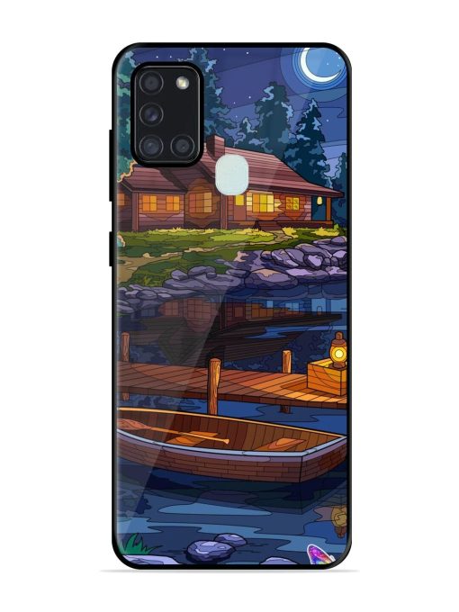 Moonlit Serenity Glossy Soft Edge Case for Samsung Galaxy A21S Chachhi