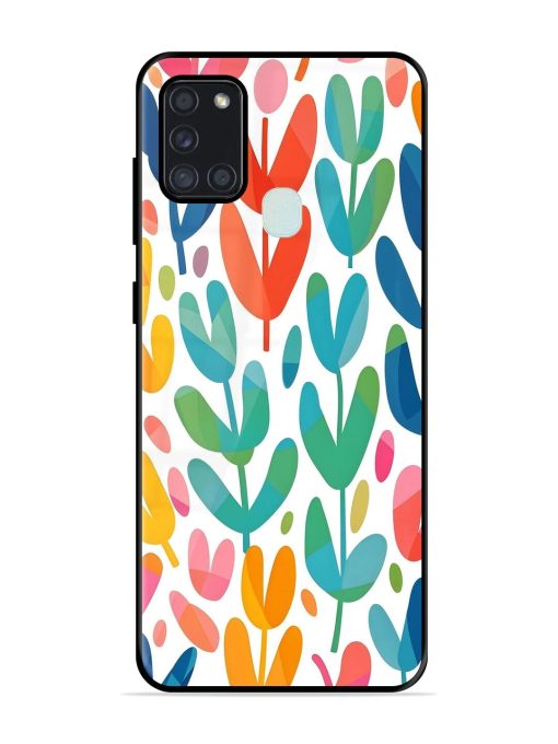 Rainbow Of Blooms Glossy Soft Edge Case for Samsung Galaxy A21S Chachhi