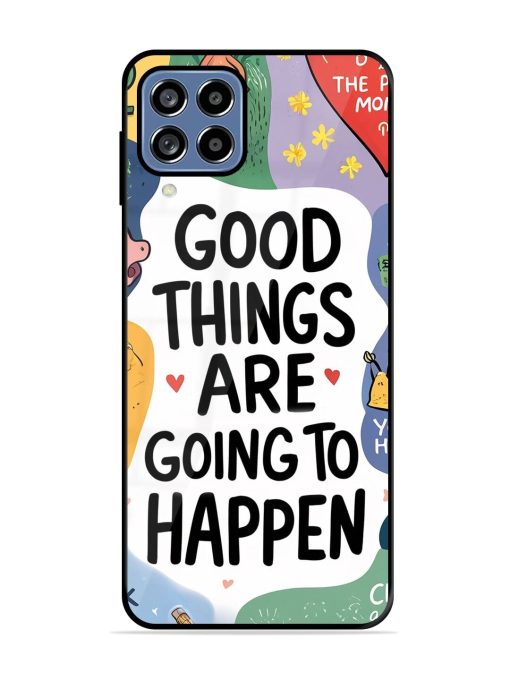 Uplifting Scribbles Glossy Soft Edge Case for Samsung Galaxy A22 (4G) Chachhi