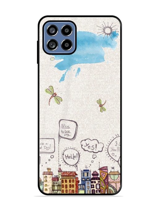 Doodle City Glossy Soft Edge Case for Samsung Galaxy A22 (4G)