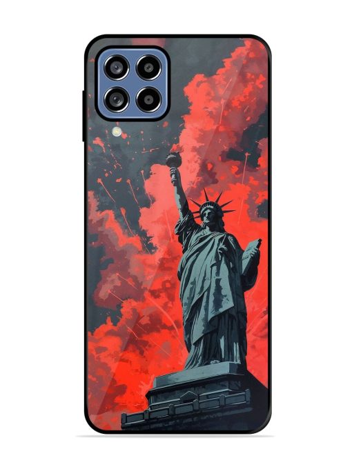 Lady Liberty'S Firework Finale Glossy Soft Edge Case for Samsung Galaxy A22 (4G) Chachhi