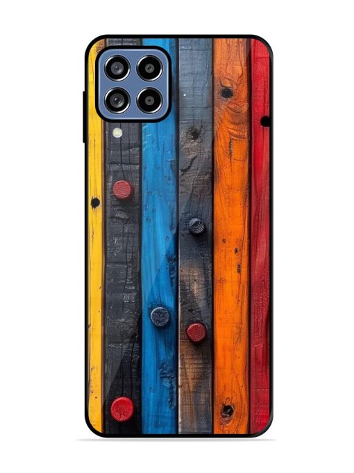 Rainbow Plank Glossy Soft Edge Case for Samsung Galaxy A22 (4G) Chachhi