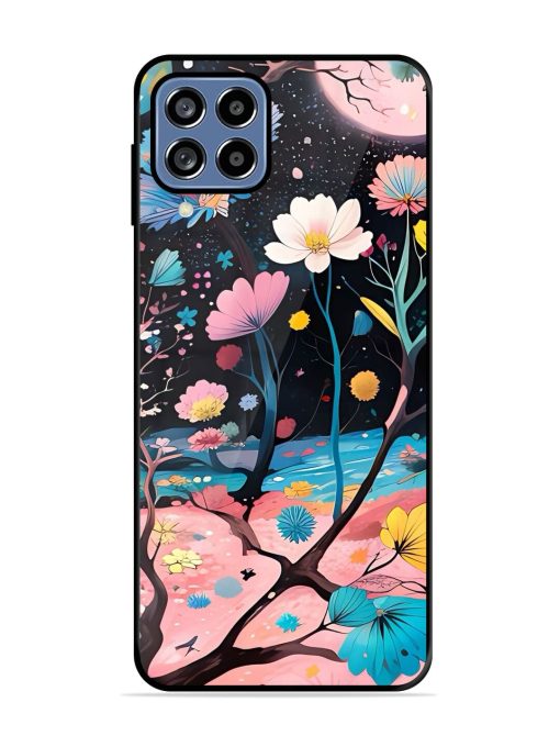 Cosmic Bloom Glossy Soft Edge Case for Samsung Galaxy A22 (4G) Chachhi