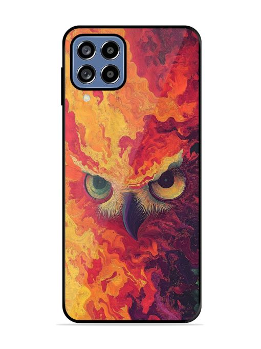 Fiery Owl Glossy Soft Edge Case for Samsung Galaxy A22 (4G) Chachhi