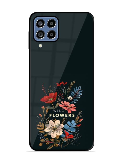 Dark Floral Glossy Soft Edge Case for Samsung Galaxy A22 (4G) Chachhi