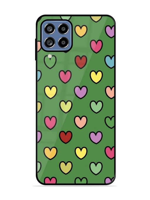 Rainbow Heart Parade Glossy Soft Edge Case for Samsung Galaxy A22 (4G) Chachhi