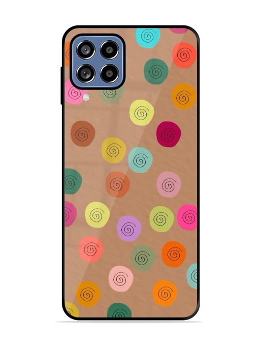 Swirly Dots On Kraft Glossy Soft Edge Case for Samsung Galaxy A22 (4G) Chachhi