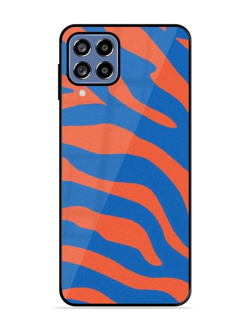 Zebra Stripes In Blue And Orange Glossy Soft Edge Case for Samsung Galaxy A22 (4G) Chachhi