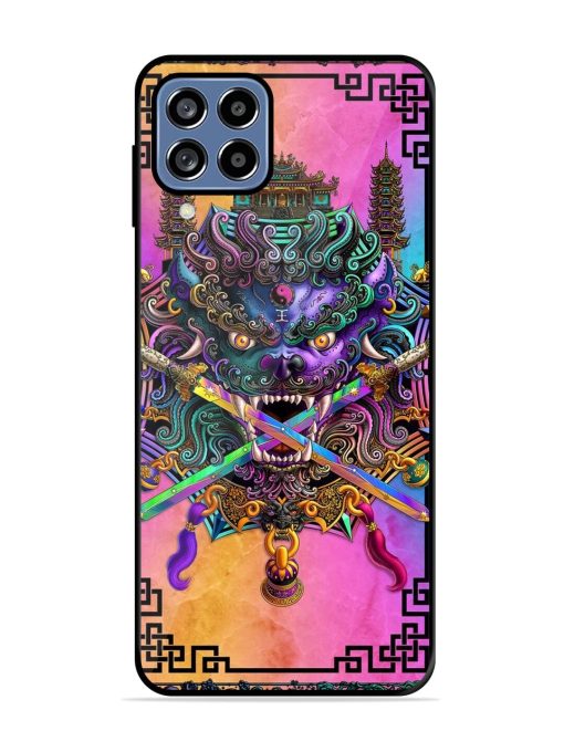 Psychedelic Fu Dog Tapestry Glossy Soft Edge Case for Samsung Galaxy A22 (4G) Chachhi