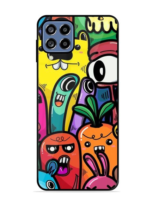 Whimsical Doodle Chaos Glossy Soft Edge Case for Samsung Galaxy A22 (4G) Chachhi