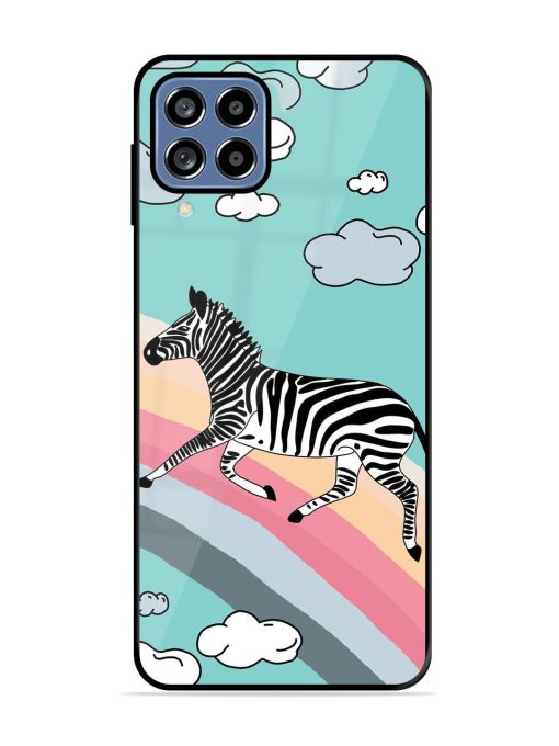 Zebra On A Rainbow Glossy Soft Edge Case for Samsung Galaxy A22 (4G) Chachhi