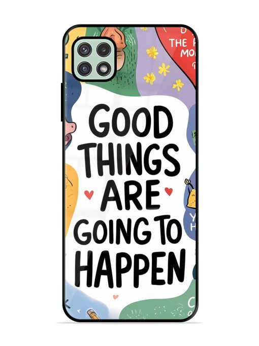 Uplifting Scribbles Glossy Soft Edge Case for Samsung Galaxy A22 (5G)