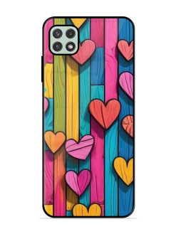 Rainbow Of Hearts Glossy Soft Edge Case for Samsung Galaxy A22 (5G)
