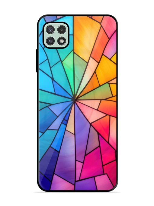 Stained Glass Kaleidoscope Of Colors Glossy Soft Edge Case for Samsung Galaxy A22 (5G)