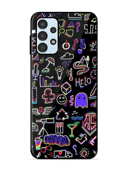 Neon Doodle Glossy Soft Edge Case for Samsung Galaxy A23 Chachhi