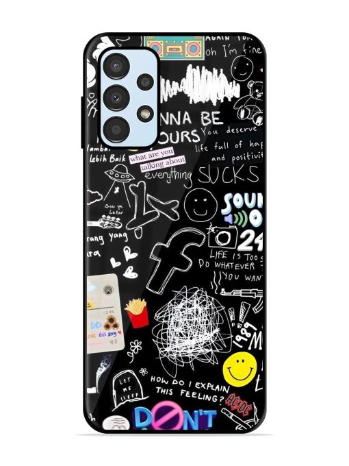 Doodle Diary Glossy Soft Edge Case for Samsung Galaxy A23 Chachhi