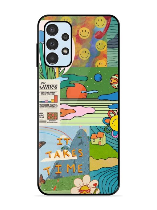 Groovy Vibes Glossy Soft Edge Case for Samsung Galaxy A23 Chachhi