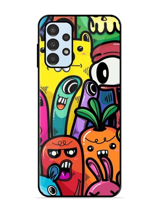 Whimsical Doodle Chaos Glossy Soft Edge Case for Samsung Galaxy A23 Chachhi