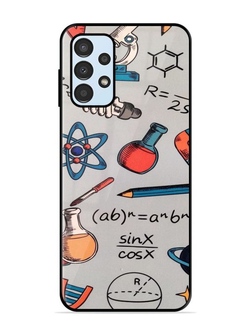 Science Doodle Delight Glossy Soft Edge Case for Samsung Galaxy A23 Chachhi