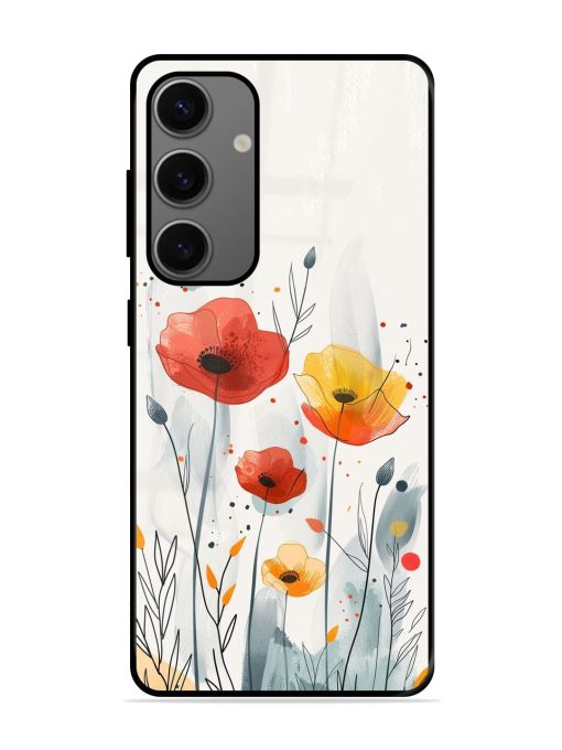 Poppy Fields Glossy Soft Edge Case for Samsung Galaxy A25 (5G) Chachhi