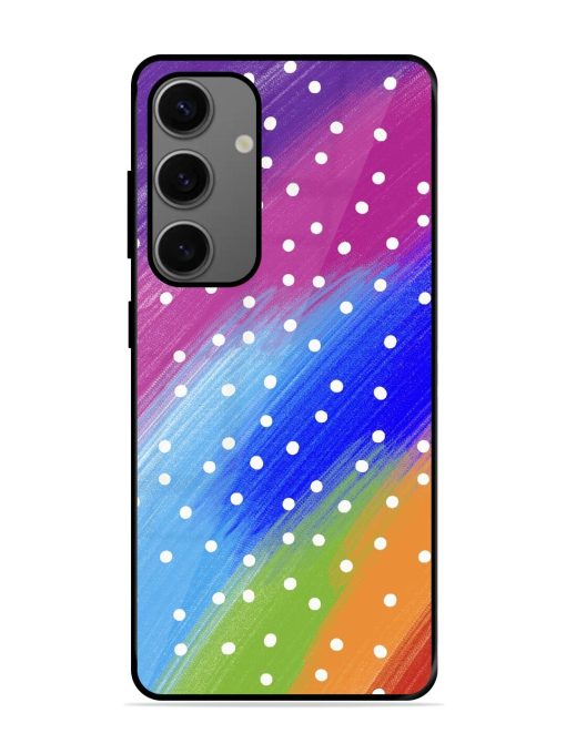 Rainbow Polka Dot Dream Glossy Soft Edge Case for Samsung Galaxy A25 (5G) Chachhi