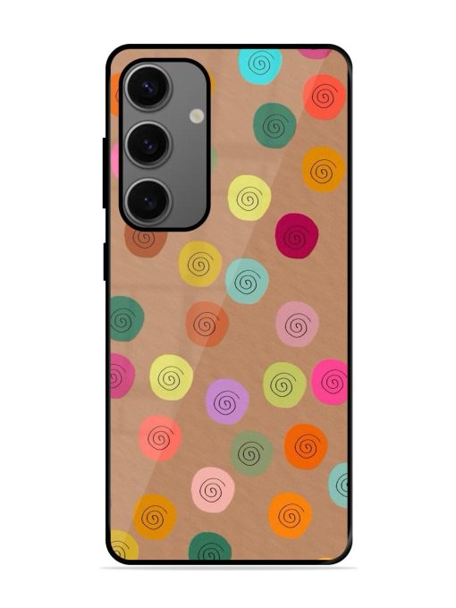 Swirly Dots On Kraft Glossy Soft Edge Case for Samsung Galaxy A25 (5G) Chachhi