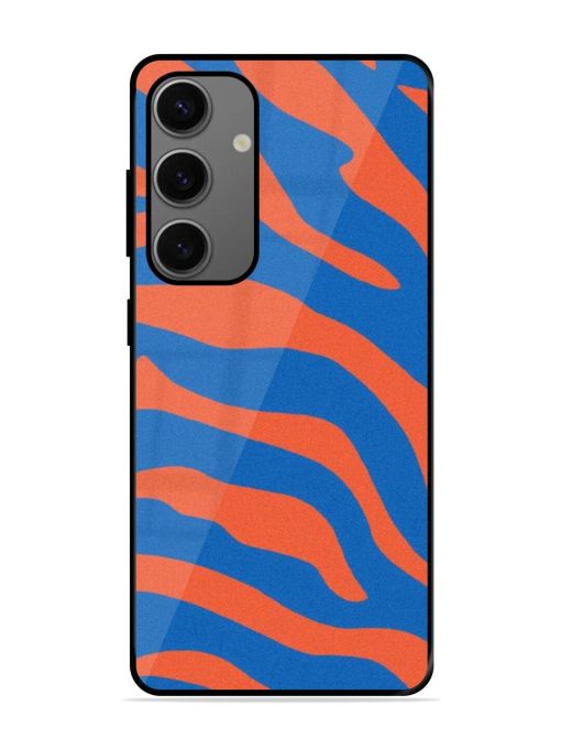 Zebra Stripes In Blue And Orange Glossy Soft Edge Case for Samsung Galaxy A25 (5G) Chachhi