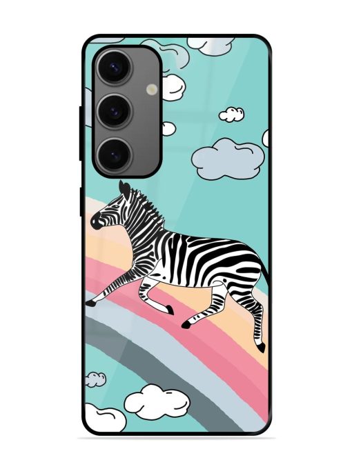 Zebra On A Rainbow Glossy Soft Edge Case for Samsung Galaxy A25 (5G) Chachhi