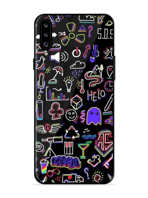 Neon Doodle Glossy Soft Edge Case for Samsung Galaxy A30S Chachhi