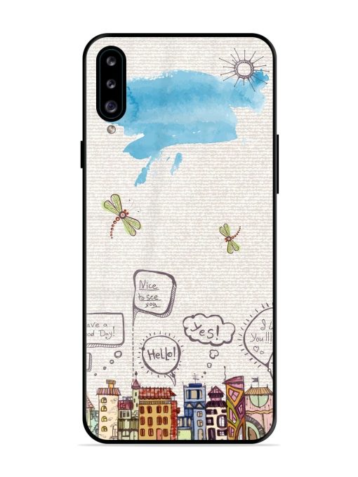 Doodle City Glossy Soft Edge Case for Samsung Galaxy A30S Chachhi