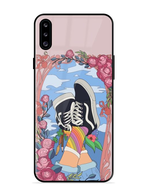 Floral Fantasy Glossy Soft Edge Case for Samsung Galaxy A30S Chachhi