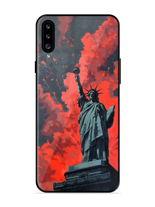 Lady Liberty'S Firework Finale Glossy Soft Edge Case for Samsung Galaxy A30S Chachhi