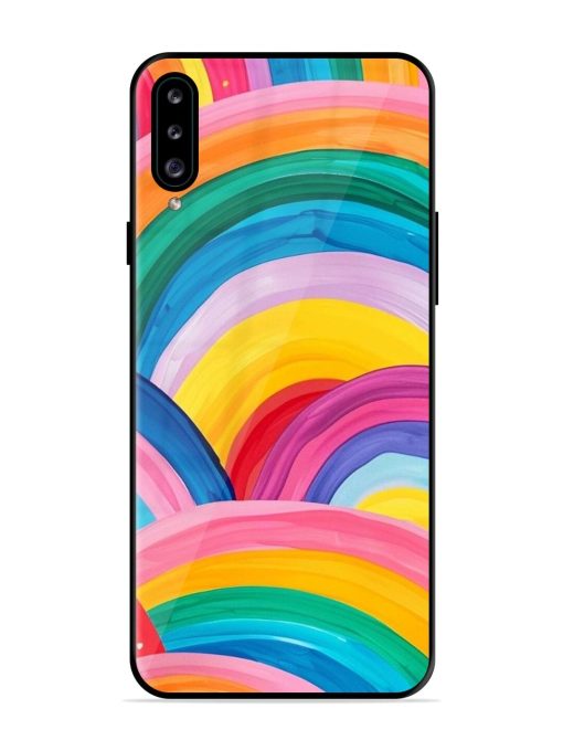 Rainbow Symphony Glossy Soft Edge Case for Samsung Galaxy A30S Chachhi