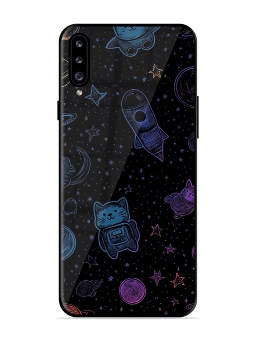 Cosmic Cat Chaos Glossy Soft Edge Case for Samsung Galaxy A30S Chachhi